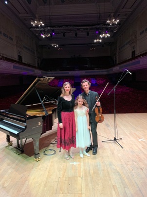 Christina, Marcus and Mairi-Anna at the Caird Hall Dundee